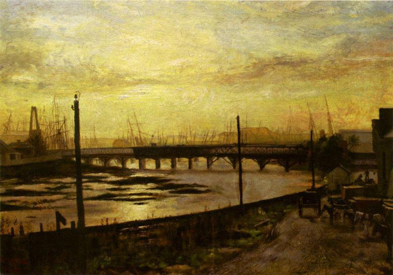 Frederick Mccubbin Falls Bridge, Melbourne oil painting image